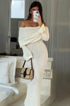 Charlotte Hayes | Off-Shoulder Bouclé Maxi Dress For Women