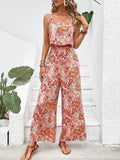 Sienna | Women’s Floral Wide-Leg Jumpsuit with Open Back