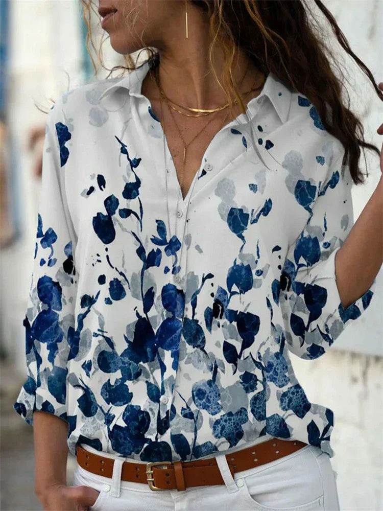 Petra | Women’s Long Sleeve Shirt with Button Front