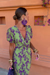 Lucinda™ | Boho V-Neck Floral Pleated Dress