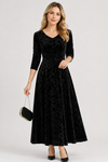 Elise Campbell | Embossed Velvet Midi Dress For Women