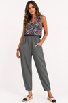 Elise Monroe | Cotton Linen Elastic-Waist Pants For Women
