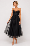 Elise Thornbury | Tulle Bustier Midi Dress For Women