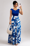 Eloise Harrington | Printed V-Neck Maxi Dress For Women