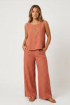 Eloise Martin | Linen Two-Piece Wide Leg Set For Women