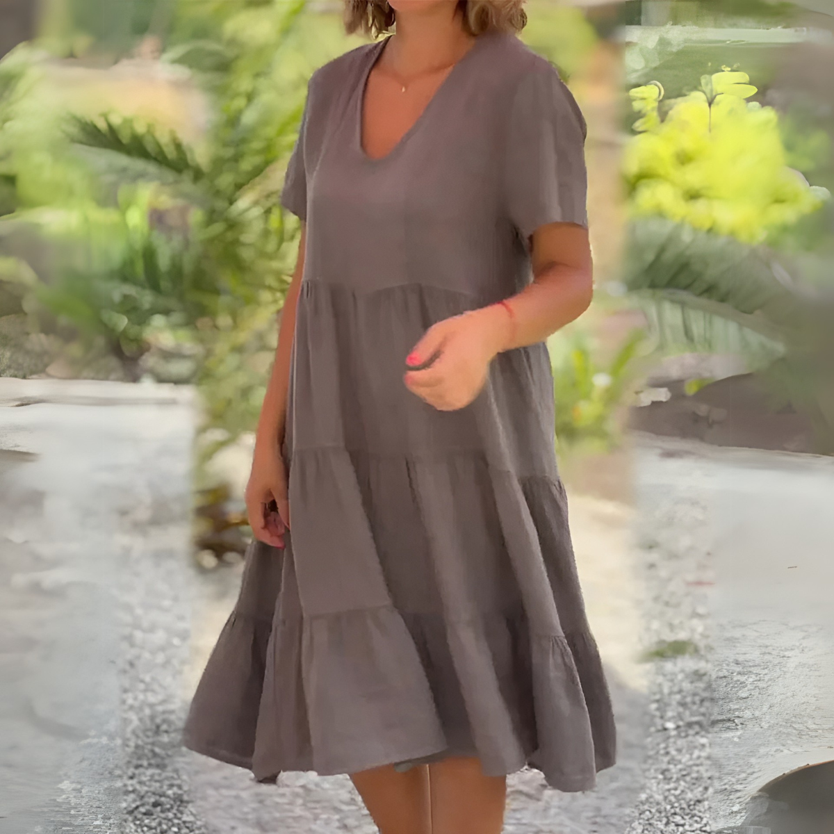Luce | Women’s Flowing V-Neck Dress with Effortless Comfort