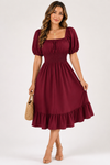 Freya Bennett | Ruffled A-Line Midi Dress For Women