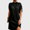 Aven | Women’s Mock-Neck Batwing Dress with Split-Sleeve