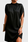 Aven | Women's Mock Neck Batwing Sleeve Dress Split Sleeve