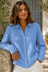 Classic Button-Down Knit Cardigan with Soft Knit
