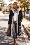 Women's Long Winter Coat Jacket With Hood