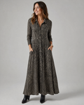 Long Relaxed Dress With V-Neck