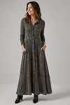 Long Relaxed Dress With V-Neck