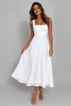 Marie Elegant A-line Summer Wedding Guest midi dress