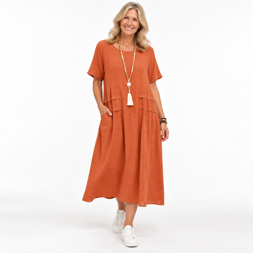 Georgia Blackwood | Relaxed Linen Summer Dress For Women