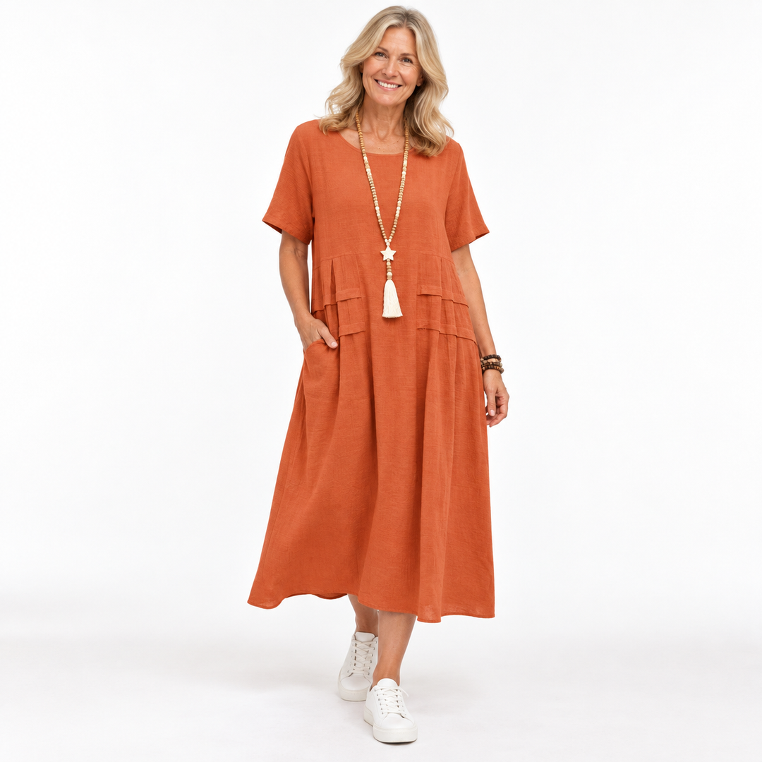 Georgia Blackwood | Relaxed Linen Summer Dress For Women