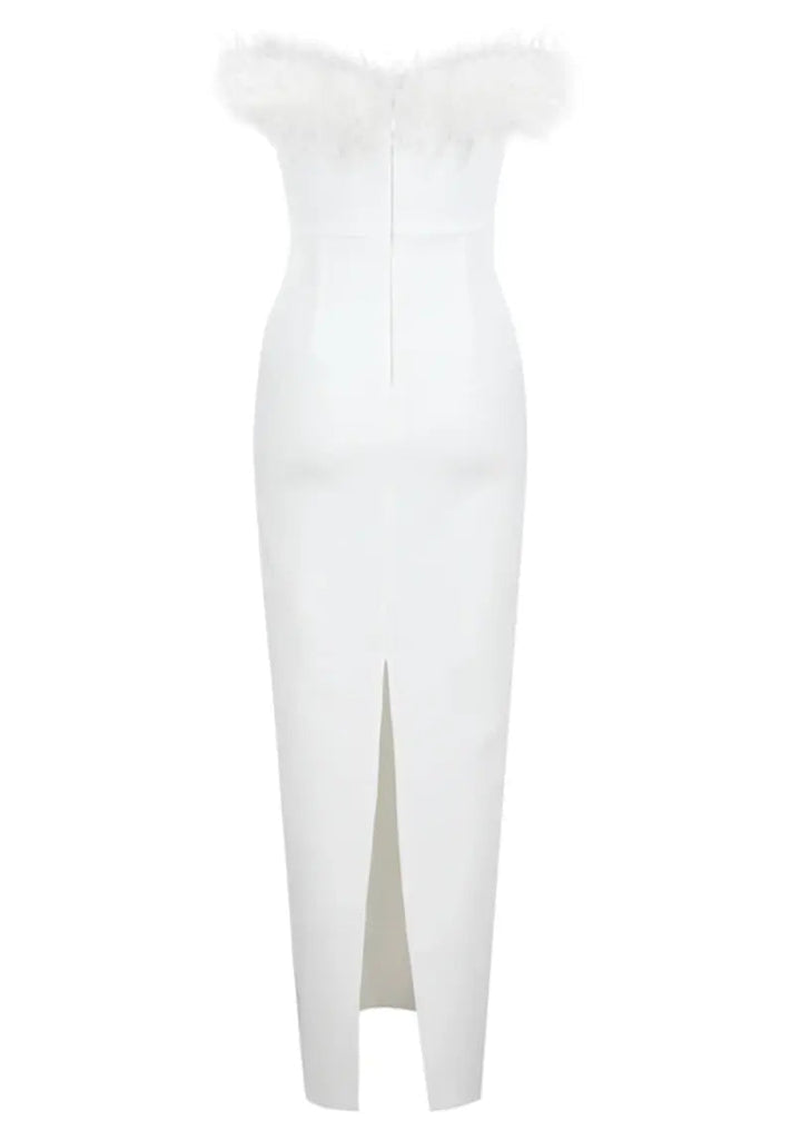 White Evening Wedding guest Maxi dress