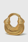 Golden Twisted Hoop Bag