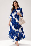 Grace Barrett | Printed Shirt Maxi Dress For Women