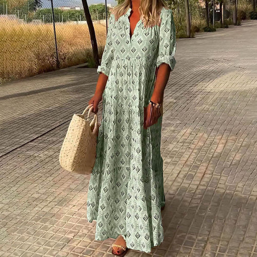 Alexa | Women’s Boho Maxi Dress with Empire Waist