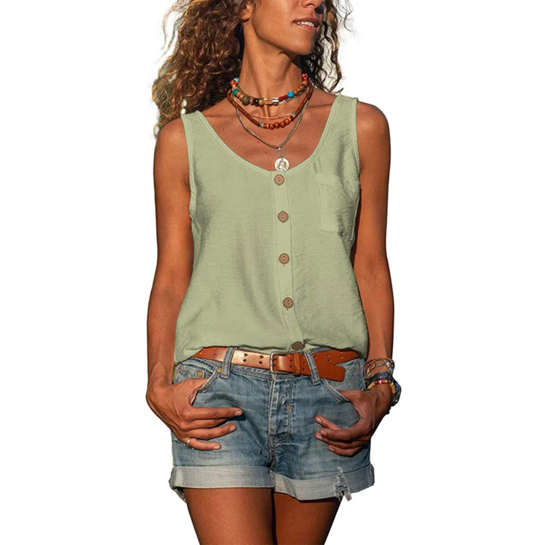 Gwen | Women’s Casual Sleeveless Top with Loose Fit