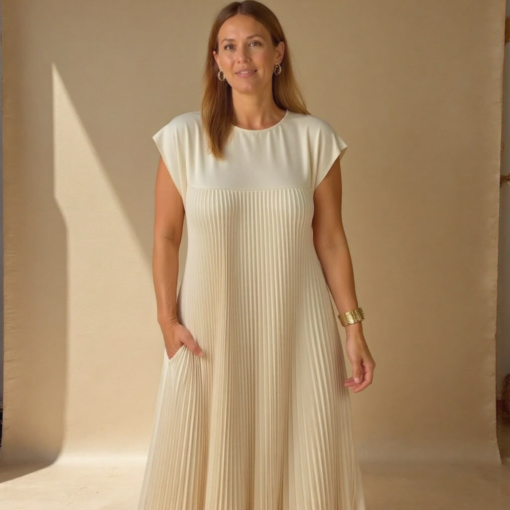 Gwendoline | Women’s Pleated Maxi Dress with Flowing Silhouette