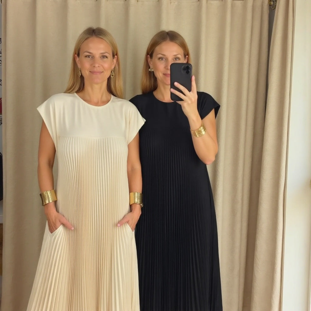 Gwendoline | Women’s Pleated Maxi Dress with Flowing Silhouette
