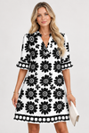 Hannah Collins | Floral V-Neck Mini Dress For Women