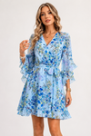 Harper Kelly | Floral Wrap Mini Dress For Women