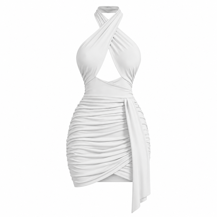 Harper Winslow | Ruched Cocktail Dress With Cutout For Women