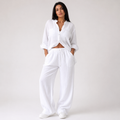 Harriet Campbell | Linen-Feel Wide Leg Two Piece Set For Women