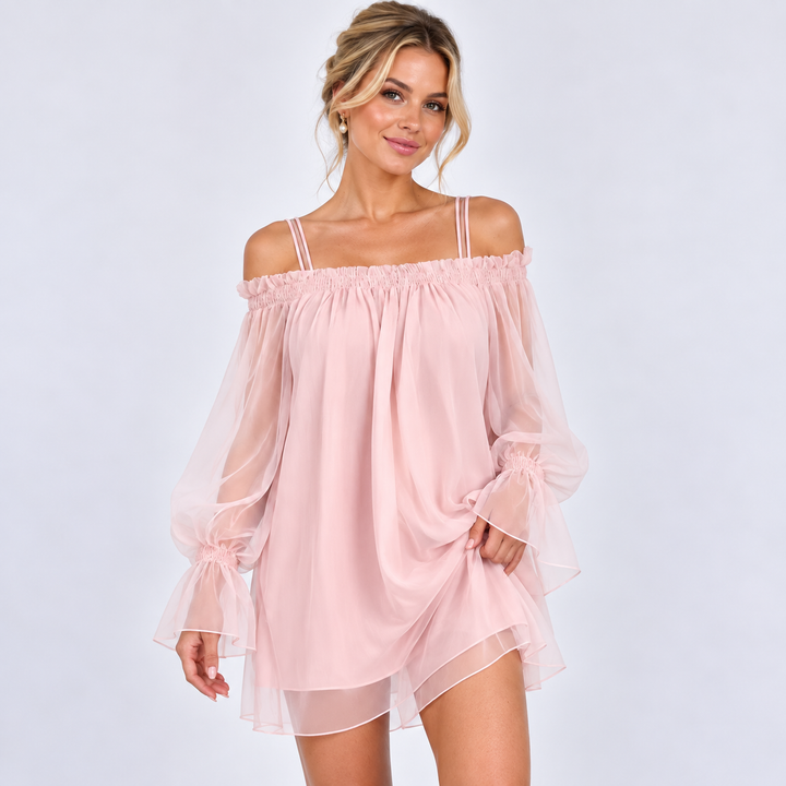 Holly Radnor | Sheer Off-Shoulder Summer Dress For Women