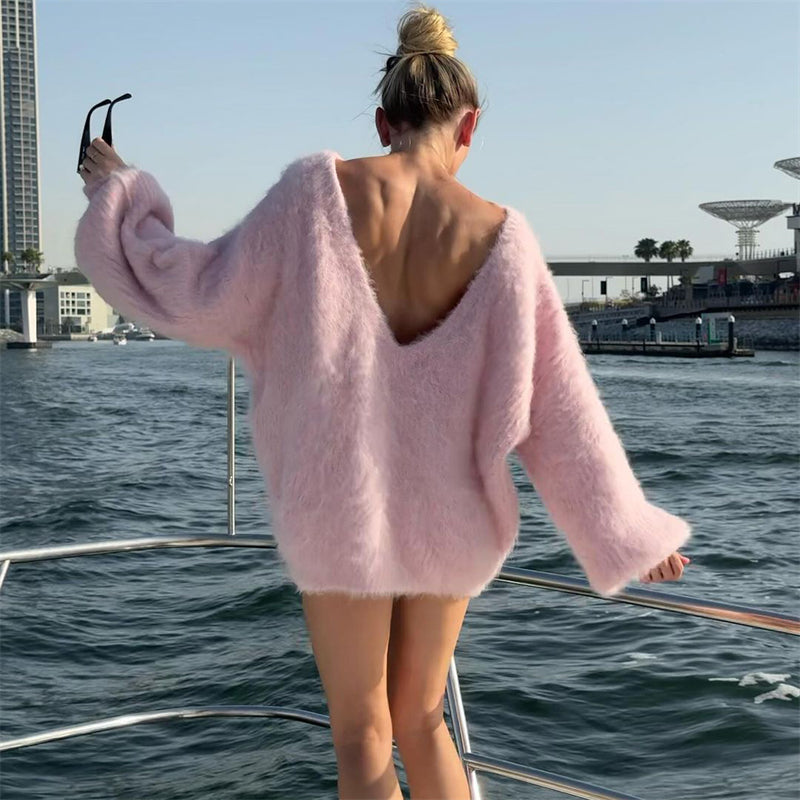 Esme | Women’s Fluffy Oversized Sweater Dress with Comfort
