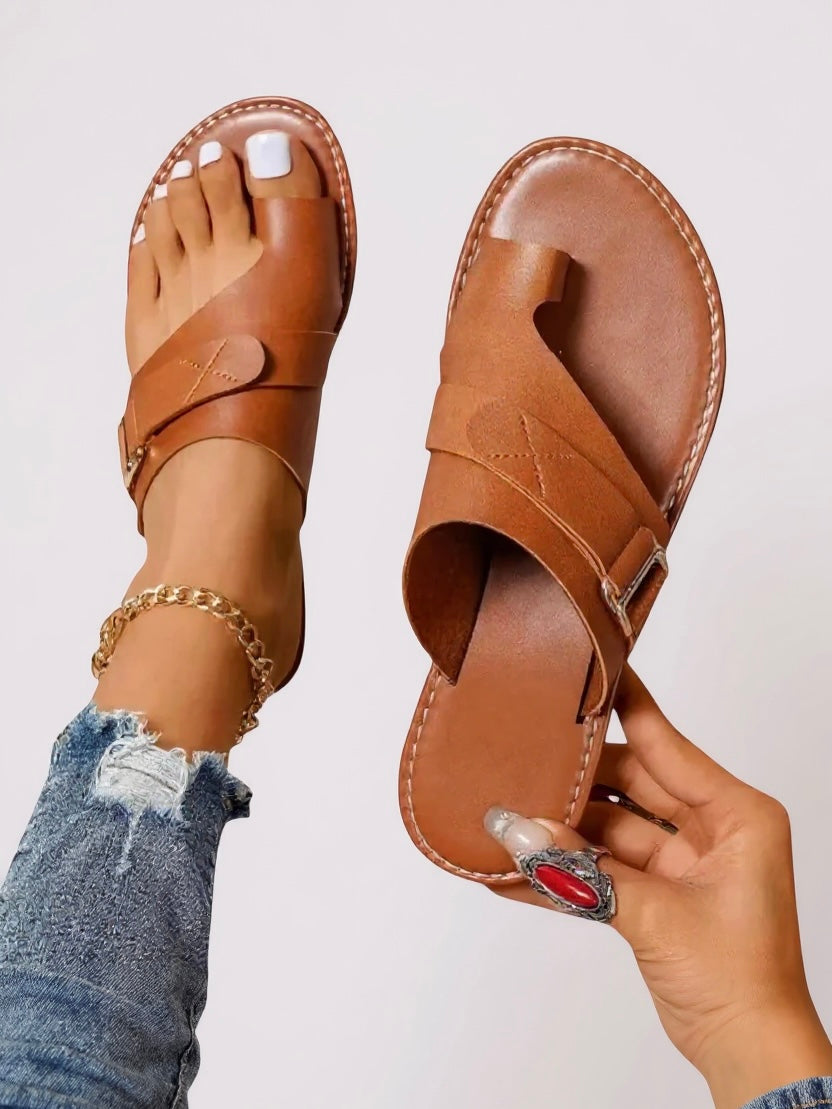 Ember | Women’s Toe Loop Sandals with Cross Straps