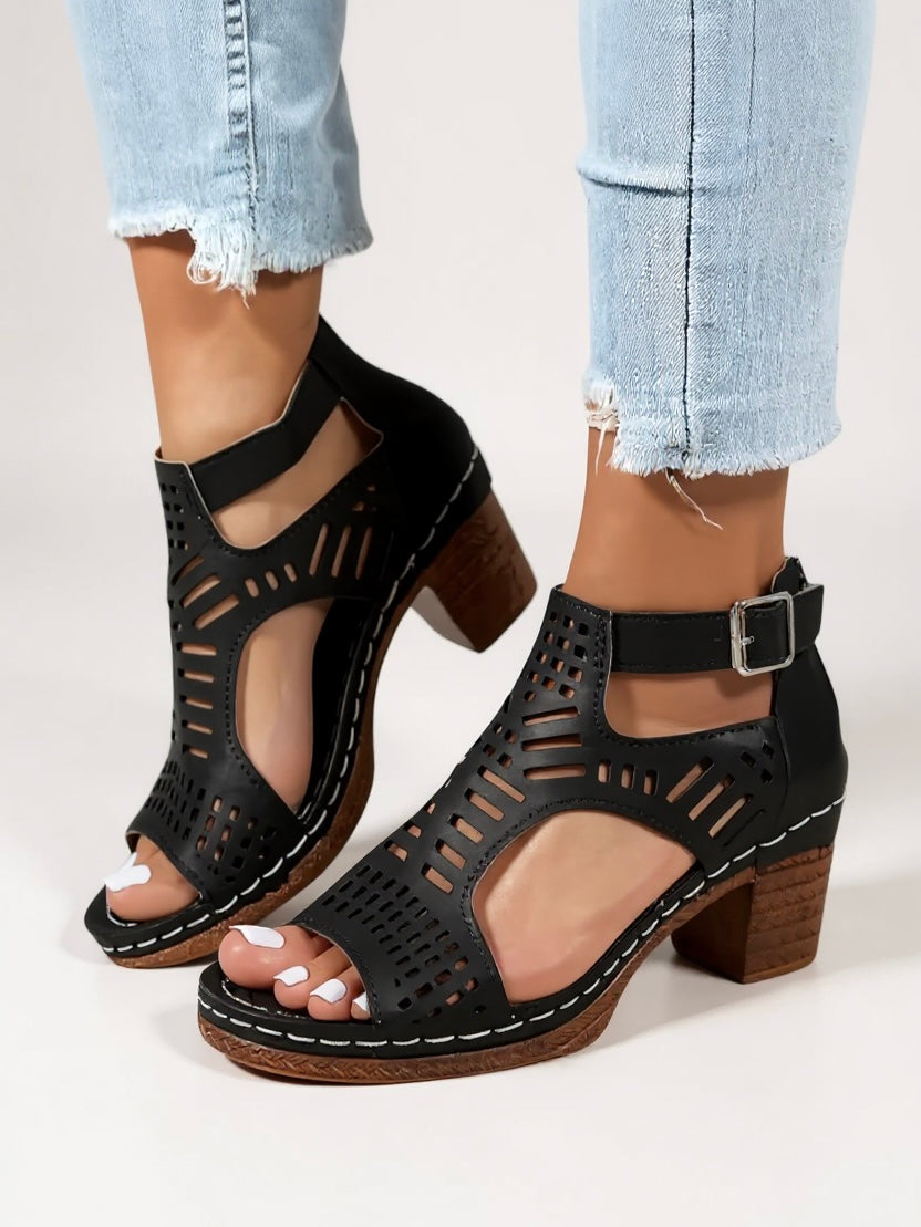 Mara | Women’s Cutout Heel Sandals with Cushioned Insole