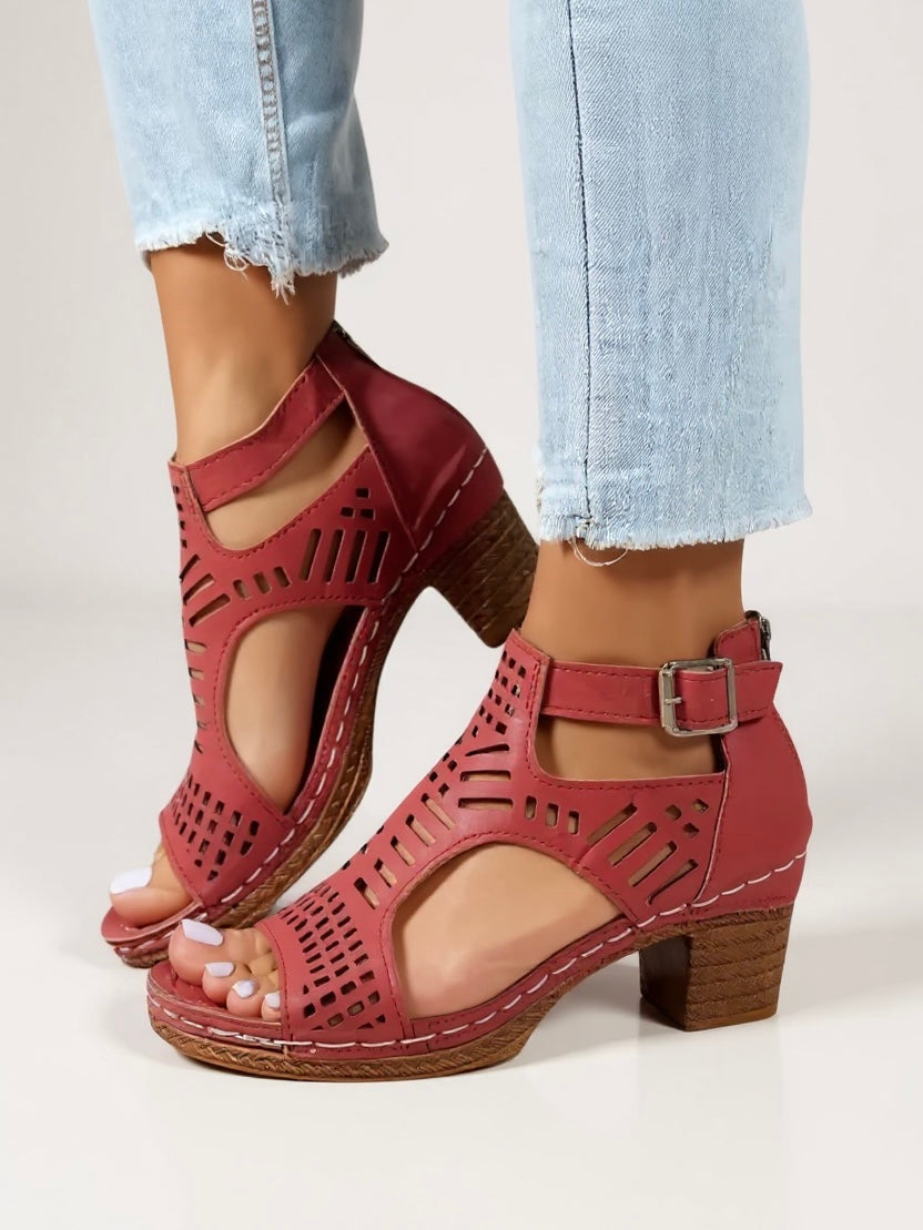 Mara | Women’s Cutout Heel Sandals with Cushioned Insole