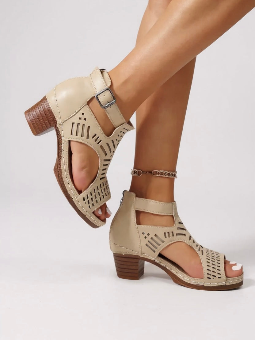 Mara | Women’s Cutout Heel Sandals with Cushioned Insole