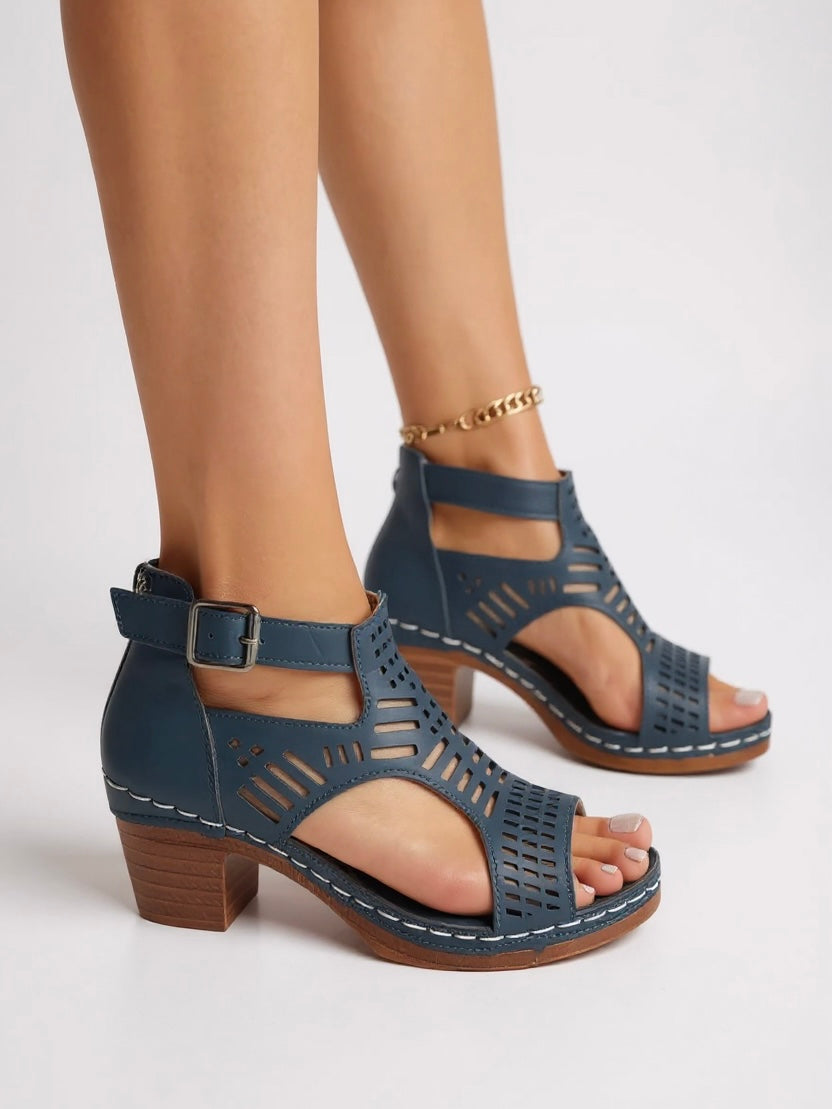 Mara | Women’s Cutout Heel Sandals with Cushioned Insole