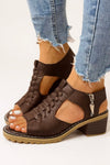 Elena | Zip High Heel Sandals