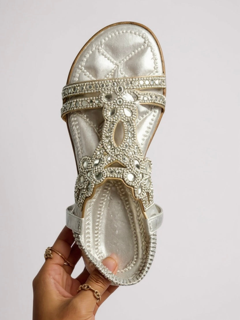 Phoebe | Women’s Embellished Sandals with Ankle Strap