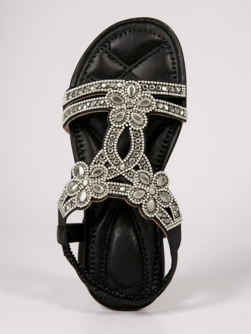 Phoebe | Women’s Embellished Sandals with Ankle Strap