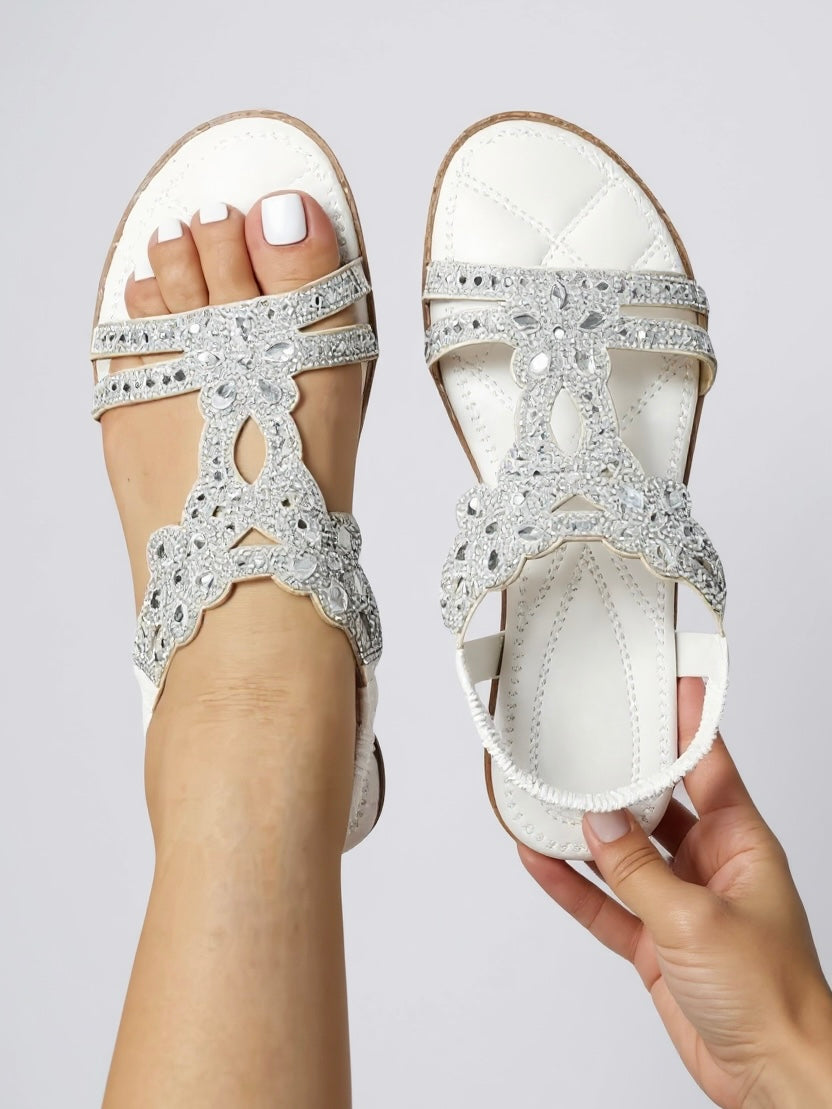 Phoebe | Women’s Embellished Sandals with Ankle Strap
