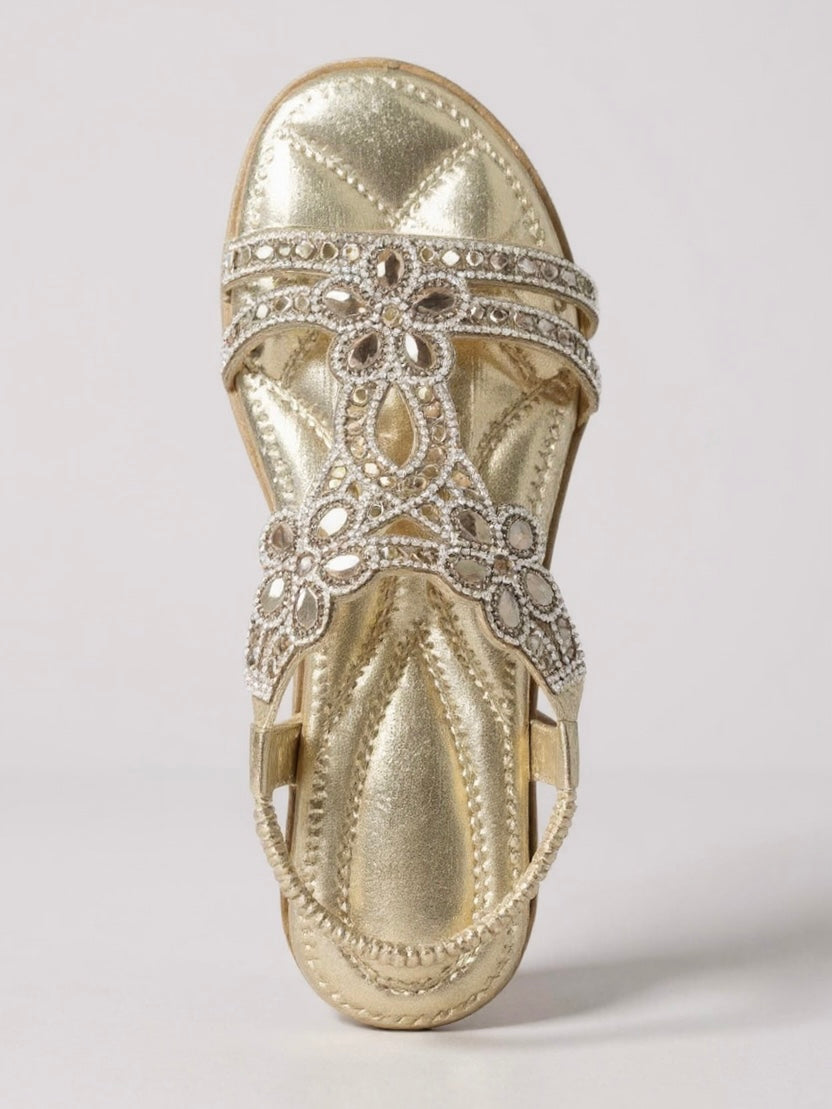 Phoebe | Women’s Embellished Sandals with Ankle Strap