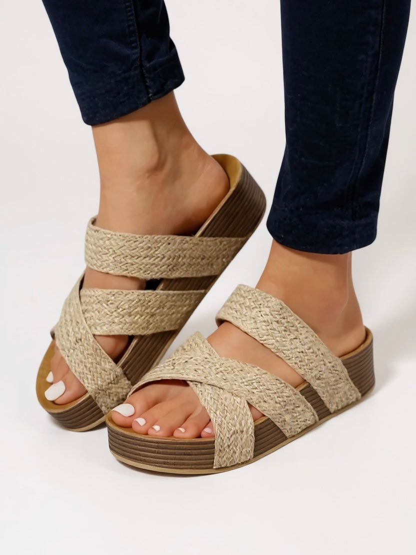 Samantha | Women’s Platform Sandals with Braided Straps