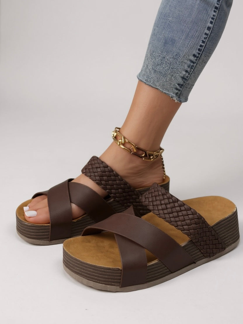 Samantha | Women’s Platform Sandals with Braided Straps