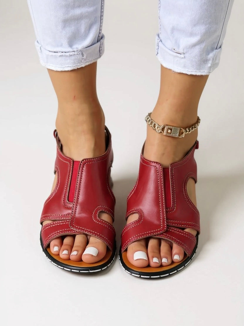 June | Women’s Strappy Sandals with Adjustable Fastening