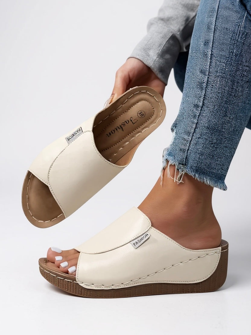 Oaklynn | Women’s Platform Slides with Open Toe