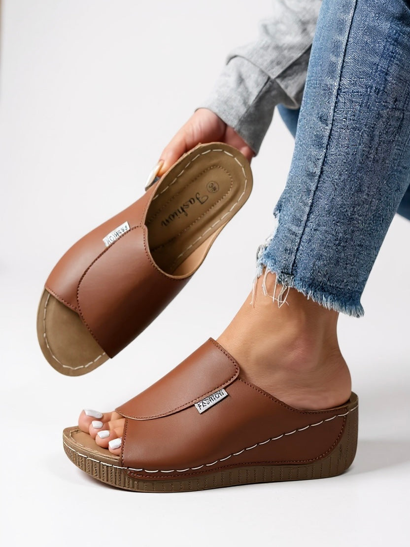 Oaklynn | Women’s Platform Slides with Open Toe