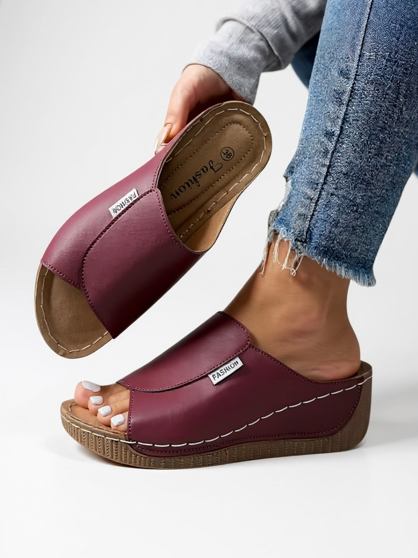 Oaklynn | Women’s Platform Slides with Open Toe