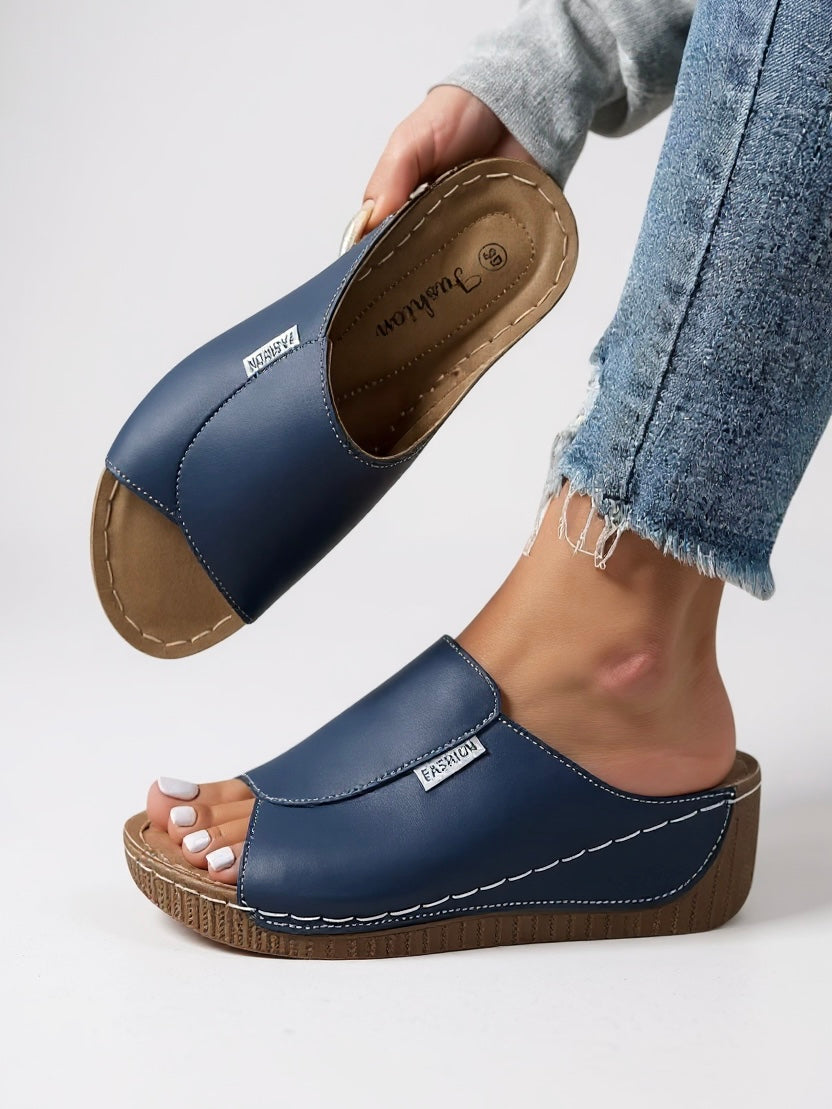 Oaklynn | Women’s Platform Slides with Open Toe